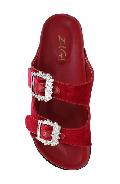 Zigi Artisan Rosalinda Platform Slide Sandal In Red
