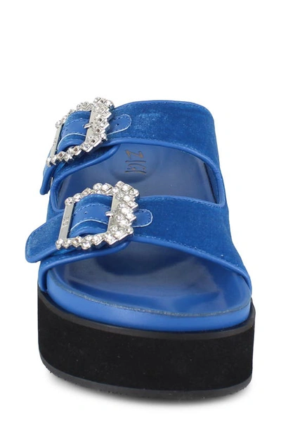 Zigi Artisan Rosalinda Platform Slide Sandal In Turquoise