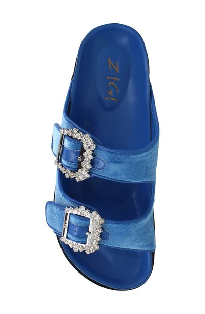 Zigi Artisan Rosalinda Platform Slide Sandal In Turquoise