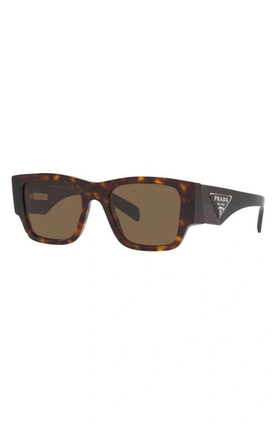 Shop Prada 54mm Square Sunglasses In Tortoise