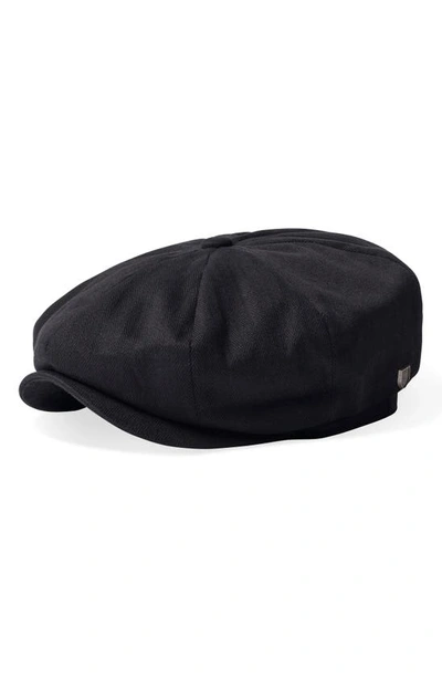 Shop Brixton Brood Wool Blend Driving Cap In Black