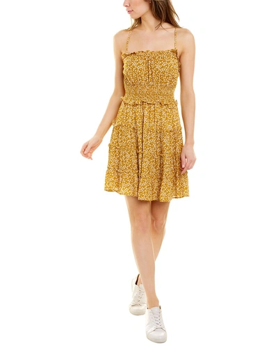Shop Avantlook Sleeveless Midi Dress In Yellow