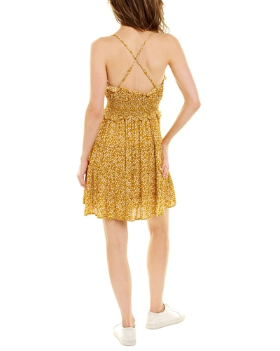 Shop Avantlook Sleeveless Midi Dress In Yellow