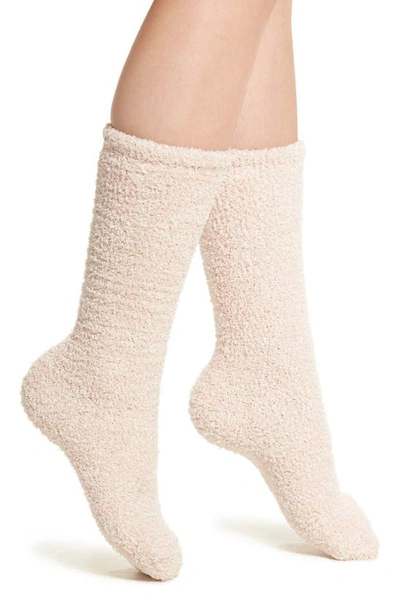 Shop Barefoot Dreams Cozychic™ Socks In Dusty Rose/ White