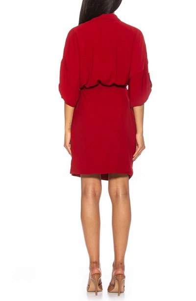 Shop Alexia Admor Dolman Sleeve Wrap Dress In Red