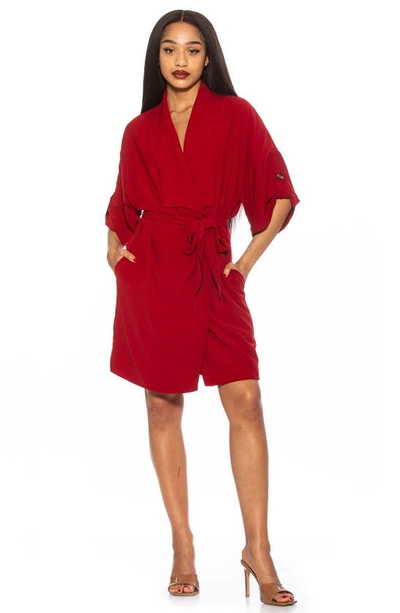 Shop Alexia Admor Dolman Sleeve Wrap Dress In Red
