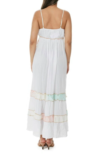 Shop Ranee's White Ruffle Butterfly Cover-up Dress