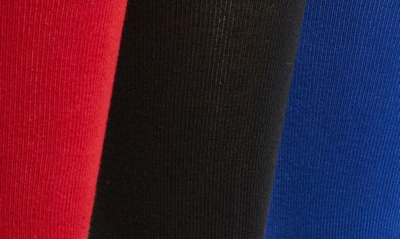 Shop Polo Ralph Lauren 3-pack Combed Cotton Blend Crew Socks In Scarl