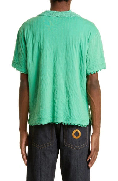 Shop Craig Green Reversible Frill T-shirt In Mint