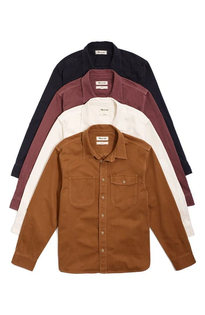 Shop Madewell Garment Dye Work Shirt In Vintage Linen