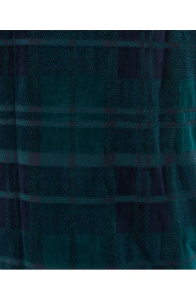 Shop Barbour Broughton Plaid Cotton Robe In Dk Green
