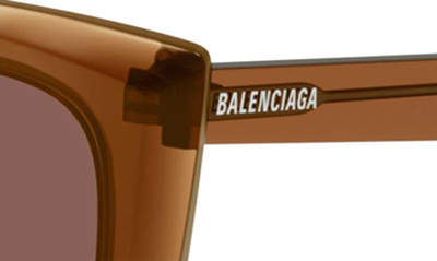Shop Balenciaga 57mm Butterfly Sunglasses In Brown