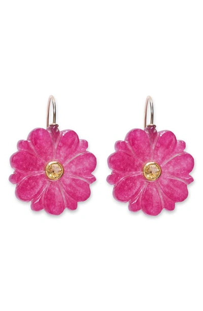 Shop Lizzie Fortunato New Bloom Drop Earrings In Fuschia