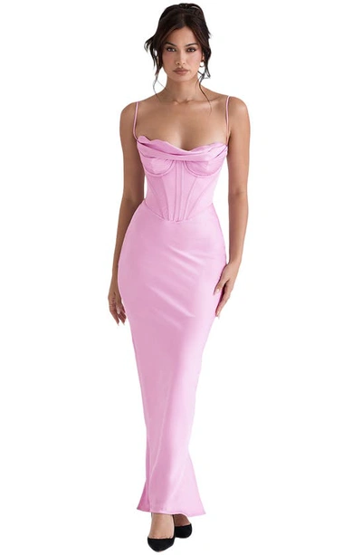 House Of Cb Charmaine Corset Dress In Blush