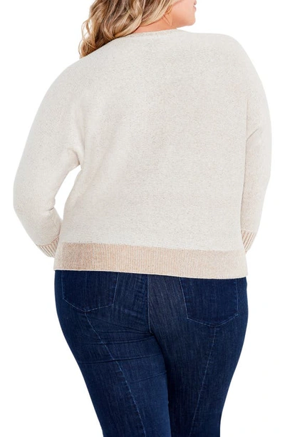 Shop Nic + Zoe Constellation Embellished Sweater In Canvas