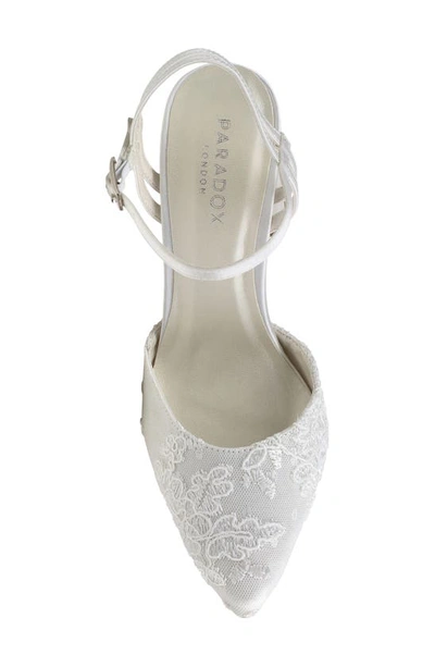 Paradox London Pink Fauna Pointed Toe Pump In Ivory