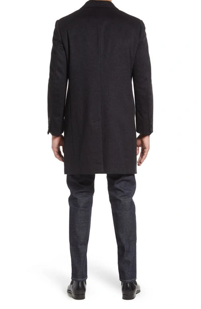 Shop Cardinal Of Canada Pierre Cashmere Coat In Charcoal