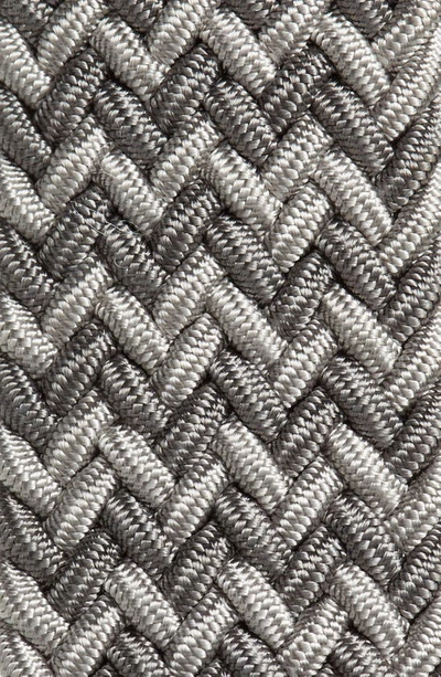 Shop Torino Braided Chevron Stretch Belt In Grey Multi