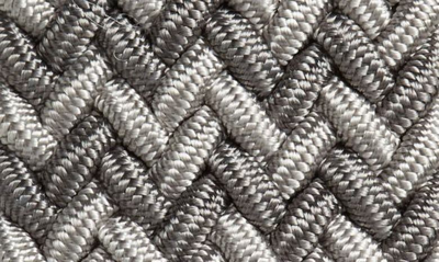 Torino Braided Chevron Stretch Belt In Grey Multi
