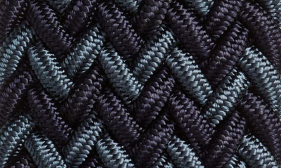 Torino Braided Chevron Stretch Belt In Navy Multi