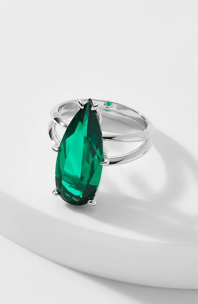 Shop Nadri Shine On Pear Cut Cubic Zirconia Ring In Green