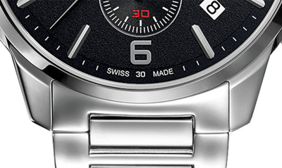 Shop Balmain Madrigal Chronograph Bracelet Watch, 42mm In Silver