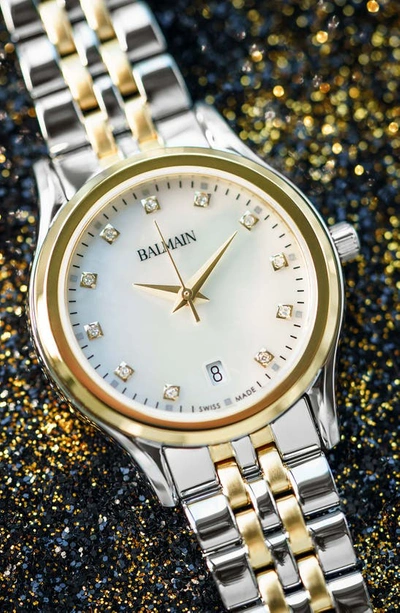 Balmain Beleganza Diamond Two-tone Bracelet Watch, 27.5mm In Two Tone
