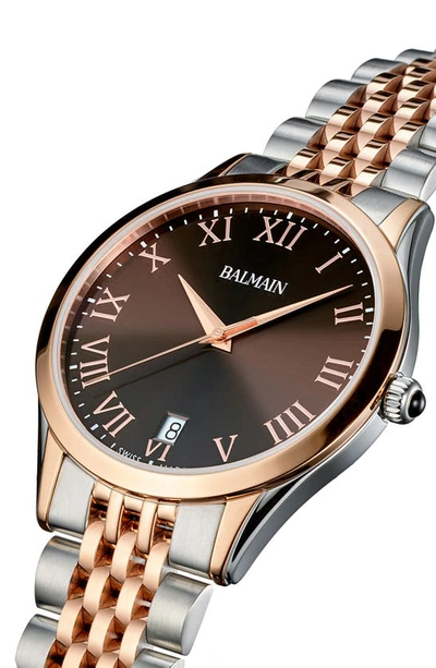 Shop Balmain Classic R Two-tone Bracelet Watch, 40.6mm In Two Tone