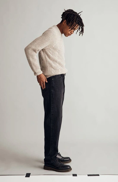 Shop Madewell Cable Knit Fisherman's Sweater In Barley Donegal