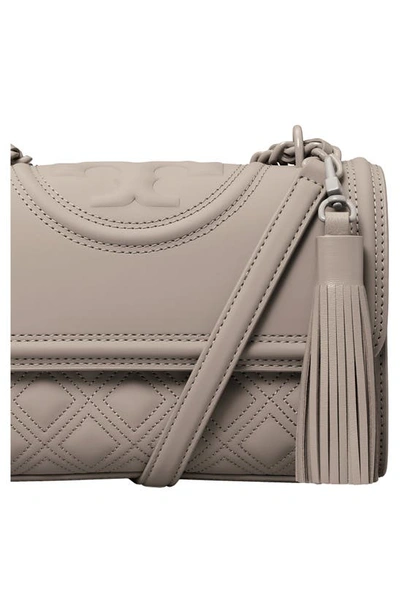 Tory Burch Fleming Matte Small Convertible Shoulder Bag In Gray Heron