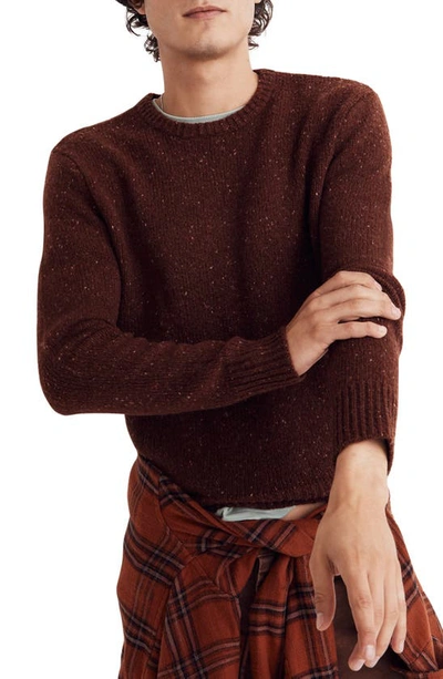 Shop Madewell Crewneck Sweater In Cherrywood Donegal