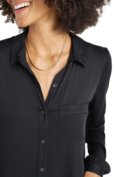 Shop Splendid Chelsea Button-up Shirt In Black