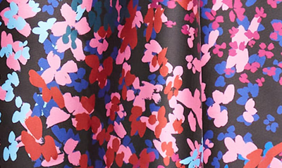 Shop ml Monique Lhuillier Mikado Floral Print A-line Dress In Confetti Floral