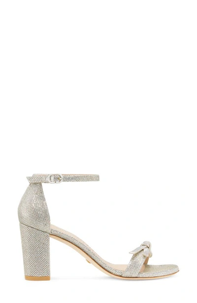 Shop Stuart Weitzman Nearlynude Ankle Strap Sandal In Platino