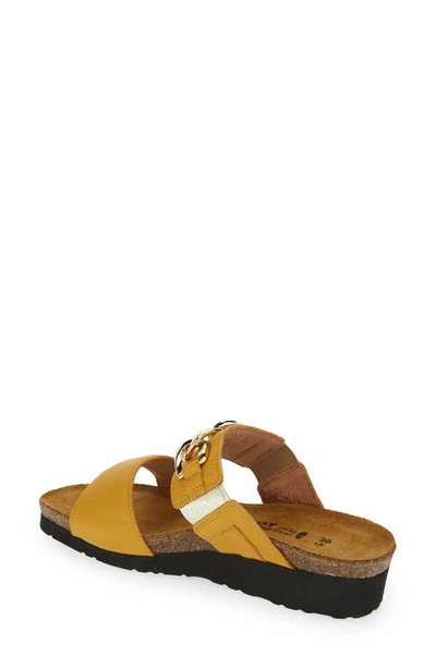 Shop Naot Victoria Wedge Slide Sandal In Marigold Leather