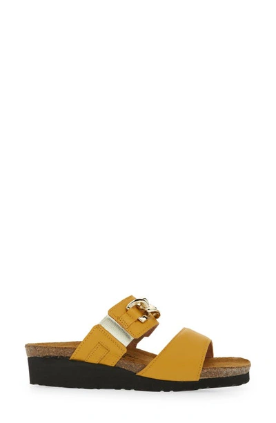 Shop Naot Victoria Wedge Slide Sandal In Marigold Leather