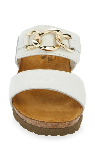 Naot Victoria Wedge Slide In Soft White Leather