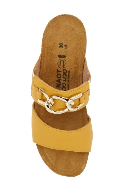 Shop Naot Victoria Wedge Slide Sandal In Marigold Leather