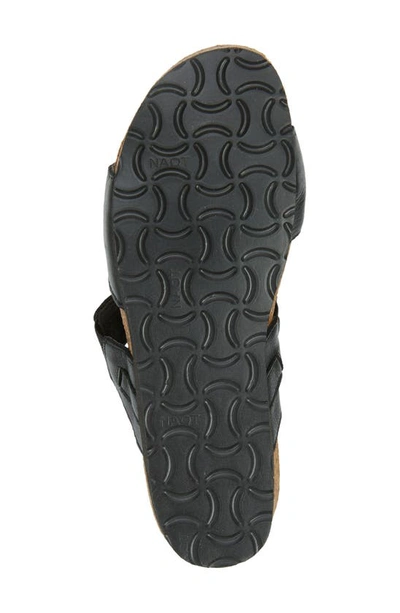 Shop Naot Victoria Wedge Slide Sandal In Soft Black Leather