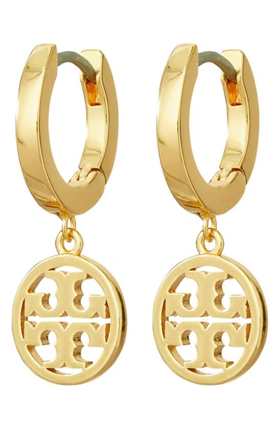 Tory Burch Miller Huggie Hoop Earring In Tory Gold