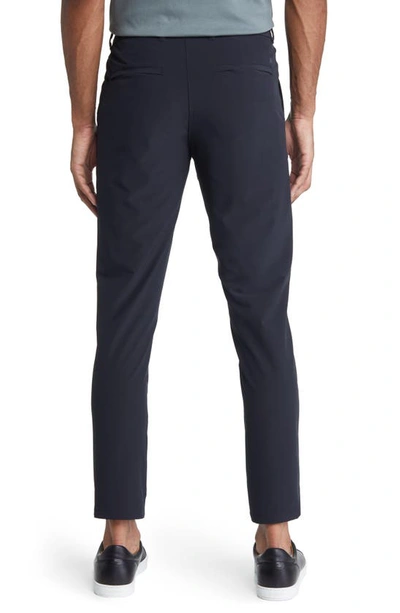 Mizzen + Main Helmsman Slim Fit Stretch Flat Front Golf Pants In Black Solid