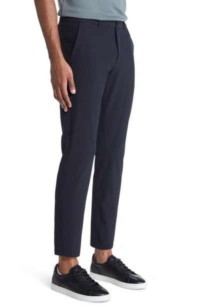 Shop Mizzen + Main Helmsman Slim Fit Stretch Flat Front Golf Pants In Black Solid