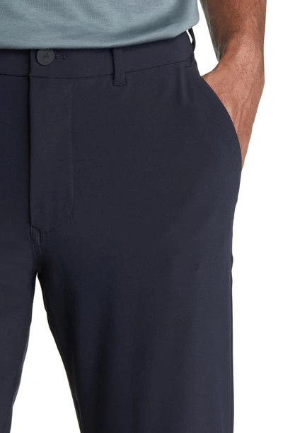 Shop Mizzen + Main Helmsman Slim Fit Stretch Flat Front Golf Pants In Black Solid