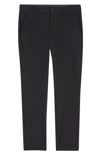 Shop Mizzen + Main Helmsman Slim Fit Stretch Flat Front Golf Pants In Black Solid