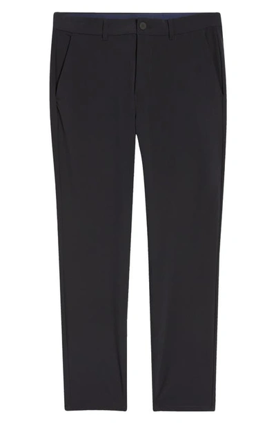Mizzen + Main Helmsman Slim Fit Stretch Flat Front Golf Pants In Black Solid