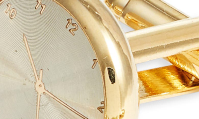 Shop Clifton Wilson Clock Cuff Link & Stud Set In Gold