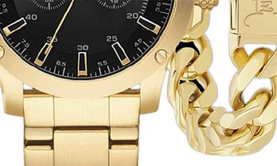 I Touch Ed Hardy 3-piece Jewelry & Watch Set In Shiny Gold