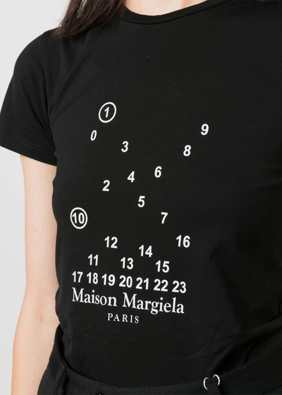 Shop Maison Margiela Black Logo T-shirt