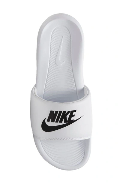 Shop Nike Victori One Sport Slide In White/ Black/ White