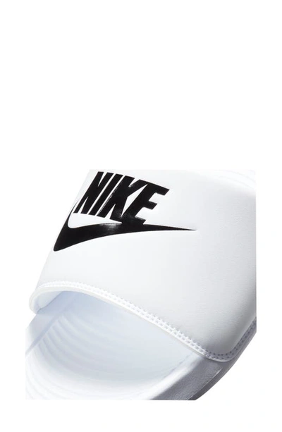 Shop Nike Victori One Sport Slide In White/ Black/ White